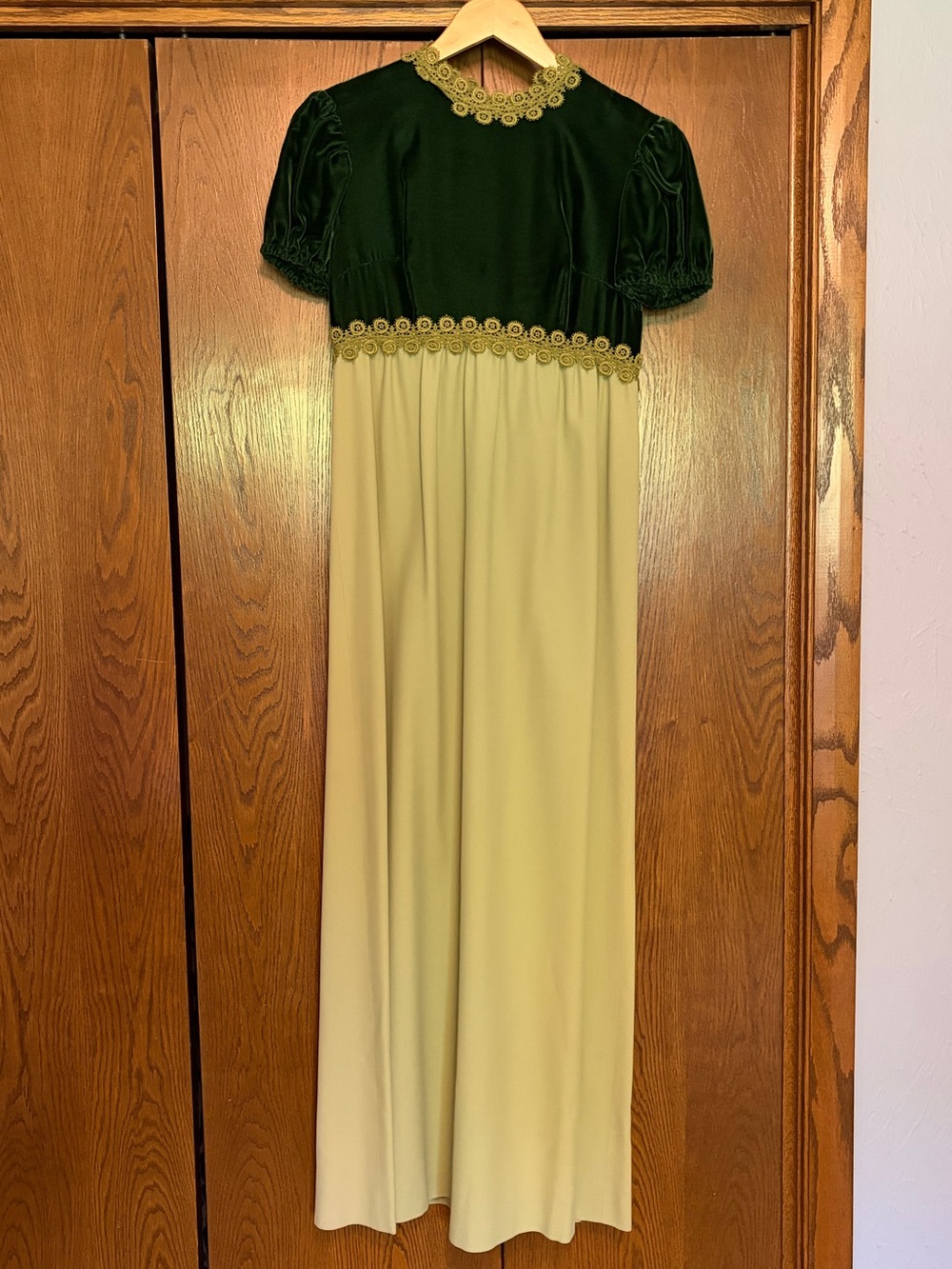 Vintage Handmade Two-Tone Maxi Dress